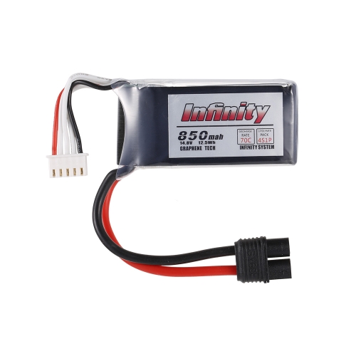 Infinity 4S 14.8V 850mAh 70C Batería de Graphene LiPo SY60 para XT60 Plug 180 210 250 Racing Drone Quadcopter Auto Boat