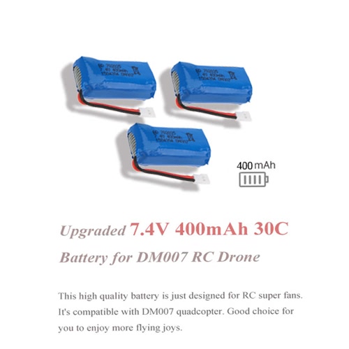 

3pcs RC часть обновления 7.4V 30 C 400mAh литий-полимерный аккумулятор для горючего RC DM007