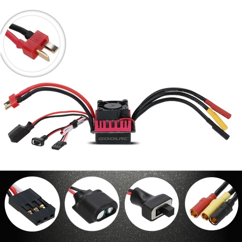 

Original GoolRC S-45A Бесщеточный ESC электрический контроллер скорости с 5.8V / 3A BEC для 1/10 RC автомобиля