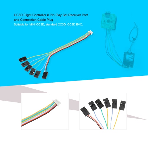 

6 в 1 Соединительный кабель Разъем с 8 Pin Play Set Port приемник для контроллера CC3D Flight
