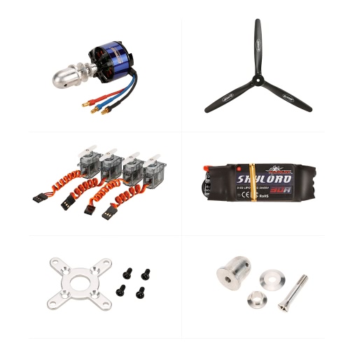 

Dynam DETRUM BM3715A3 KV890 Мотор 30A ESC 9g Servo и 1170 Propeller для 1200-1400 мм RC Airplane