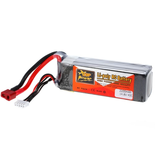 ZOP Power 4S 14.8V 2200 mAh Plug Batterie LiPo 40C T