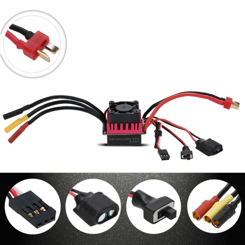 

Original GoolRC S-60A Бесщеточный ESC электрический контроллер скорости с 5.8V / 3A BEC для 1/10 RC автомобиля
