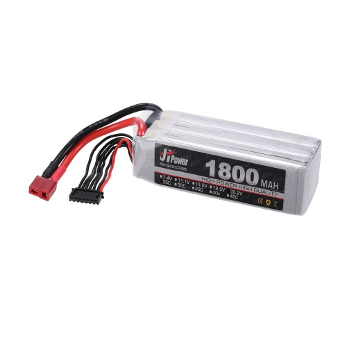 

JHpower 22.2V 1800mAh 25C 6S LiPo Battery with T Plug for SAB380 Helicopter RC Drone Car Boat Airplane