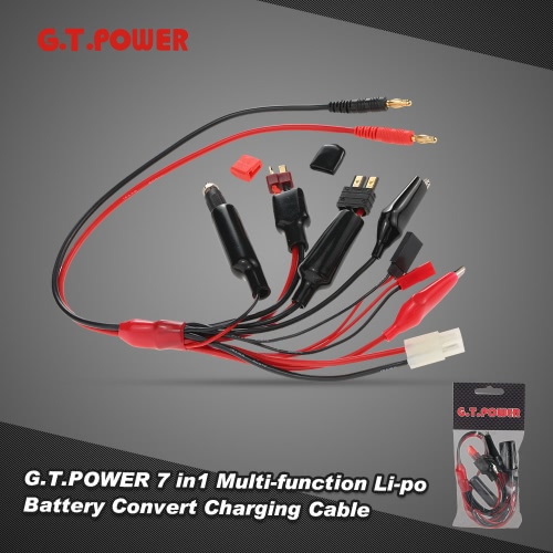 

G.T.POWER 7 in1 Multi-function Li-po Battery Convert Charging Cable with Banana Connector for Balance Charger