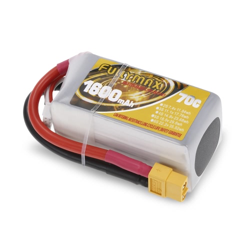 FULLYMAX 4S 14.8V 1600mAh 70C High Rate XT60 Plug LiPo Battery for QAV210 250 FPV Racing Quadcopter RC Car Boat