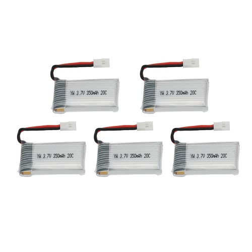 

5Pcs 3.7V 350mAh 20C Lipo аккумулятор для JJRC H6C H6D Hubsan H107C Fayee FY801 RC Quadcopter
