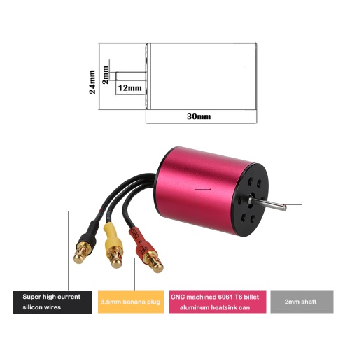 

GoolRC S2430 5800KV Sensorless Brushless Motor for 1/18 1/16 RC Car