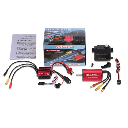 

GoolRC S2845 3900KV Бесщеточный двигатель 35A ESC 3,5 кг Сервопривод для 1/12 1/14 RC Car