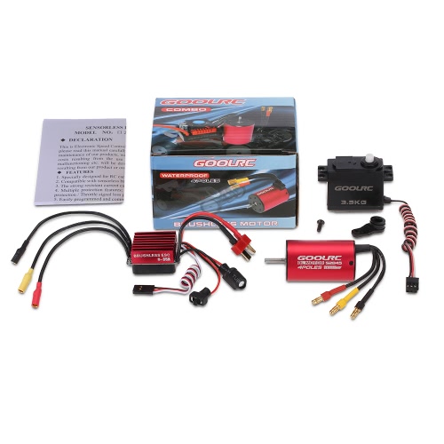 

GoolRC S2845 3900KV Brushless Motor 35A ESC 3.5kg Servo Combo Set for 1/12 1/14 RC Car