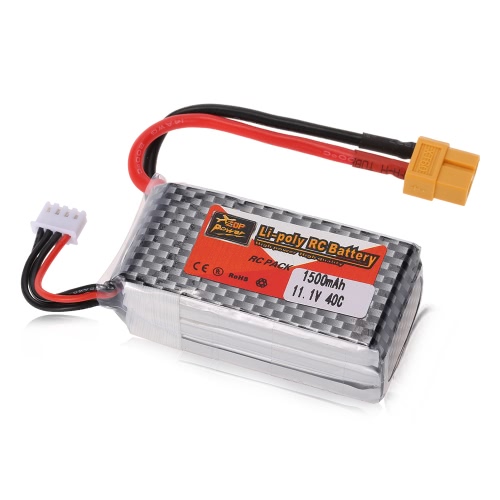 

ZOP мощность 3S 11.1V 1500mAh 40C XT60 подключи LiPo батарея для QAV250 H210 LS180 FPV Расинг Quadcopter RC Car лодка