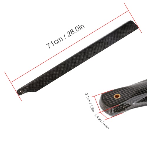 

Carbon Fiber Main Blades for 700 Class RC Helicopter