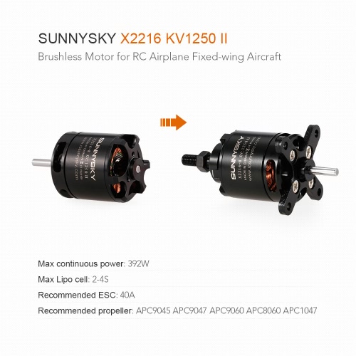 

SUNNYSKY X2216 KV1250 II 2-4S Brushless Motor