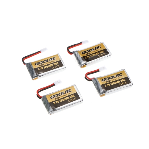 

4шт GoolRC 720mAh 3.7V 30C LiPo аккумулятор с 4 в 1 зарядное устройство USB для Syma X5SW X5SC Cheerson CX-30W RC Quadcopter
