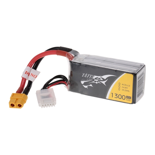 

ACE TATTU 1300mAh 14.8V 45C 4S1P 4S Lipo Battery with XT60 Connector Plug for FPV Racing Drone