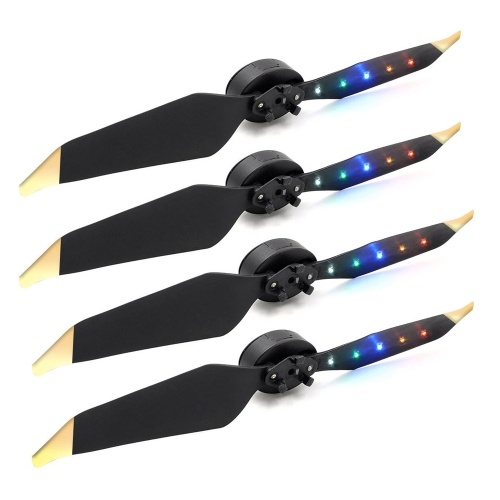 

2 пары светодиодных вспышек Low-Noise Quick Release Propeller Аккумуляторные ресиверы CW / CCW для DJI Mavic Pro Platinum FPV Drone