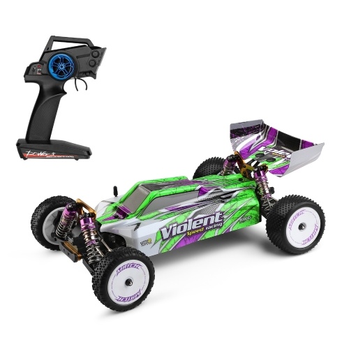 Wltoys 104002 2.4ghz 4wd 1 / 10 rc carro 60km / h carro de corrida de alta velocidade rtr com motor sem escova chassi de metal