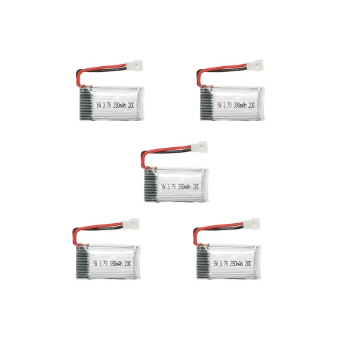 

5Pcs 3.7V 390mAh 20C Lipo аккумулятор для Hubsan H107D H107C Attop YD-829C RC Quadcopter