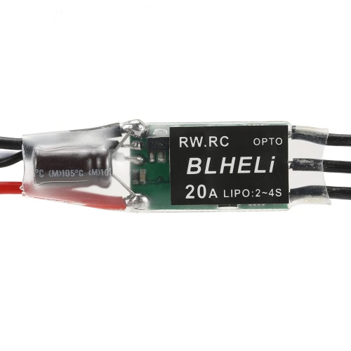 

4Pcs OPTO 20A Brushless ESC Electronic Speed Controller with BLHeli Program for QAV250 330 RC Quadcopter