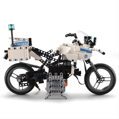 DOBLE E C51023W 539PCS Bloques de construcción Ladrillos de juguete RC Policía Motocicleta