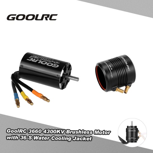 

Original GoolRC 3660 4300KV Brushless Motor and 36-S Water Cooling Jacket Combo Set for 800-1000mm RC Boat