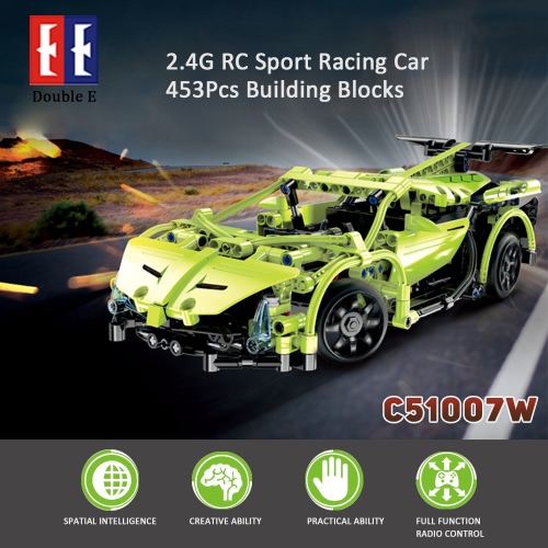 453Pcs Double E C51007W 2.4G Sport Racing Car Building Blocks Kits DIY RC Car от Tomtop.com INT 453Pcs Double E C51007W 2.4G Sport Racing Car Building Blocks Kits DIY RC Car от Tomtop.com INT