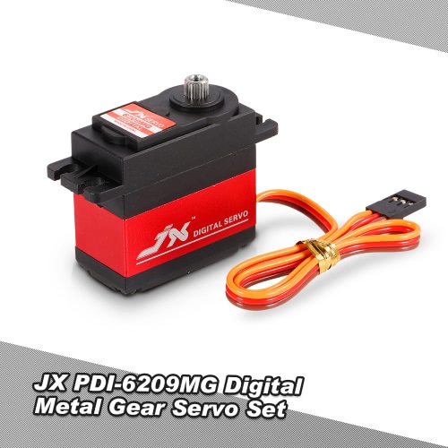 

JX PDI-6209MG 4.8V-6V 0.13sec/60° 9.35kg Digital Metal Servo Aluminums Case for 1/10 RC car