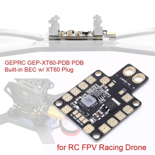 

GEPRC GEP-XT60-PDB 3-4S Power Distribution Board w/ 5V/12V BEC for RC FPV Racing Drone