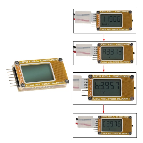 

Проверка ячейки & сигнализация низкого напряжения для RC 2-6S LiPo батареи