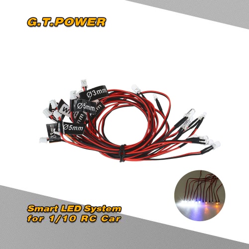 

G.T.POWER Smart LED System Support PPM/FM/FS 2.4G System for 1/10 TAMIYA Touring Car