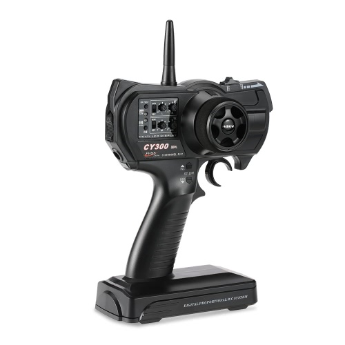 Original HiSKY CY300 2.4GHz 3CH FHSS Transmissor Pistol grip e receptor XY3000 para RC barco carro