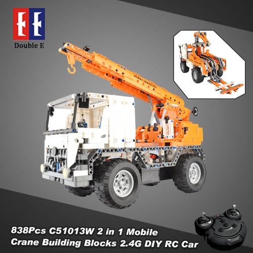 838Pcs Double E C51013W 2 in 1 RC Mobile Crane Building Blocks Kits 2.4G Engineering Model DIY Construction Toys от Tomtop.com INT 838Pcs Double E C51013W 2 in 1 RC Mobile Crane Building Blocks Kits 2.4G Engineering Model DIY Construction Toys от Tomtop.com INT