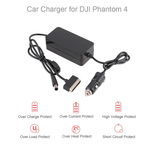 

2 in 1 6A Large Current Outdoor Car Charger for DJI Phantom 4 / 4 Pro Advanced FPV Drone Quadcopter