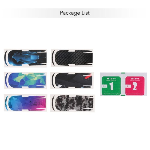 

6PCS FPV Drone Protective Luxury Carbon Fiber Sticker Skin Cover Waterproof Sticker for DJI Spark RC Drone
