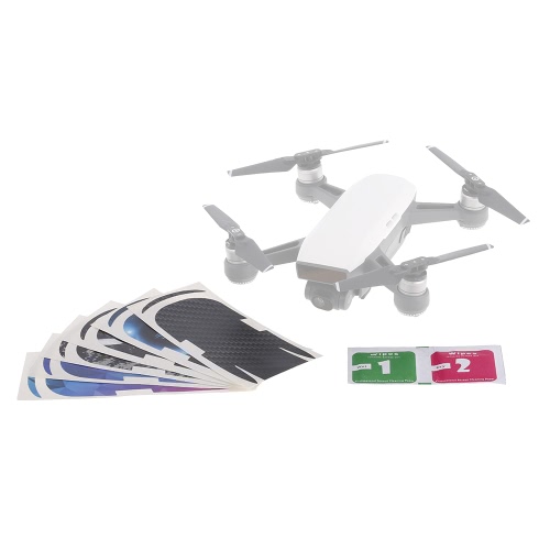 

6PCS FPV Drone Защитные роскошные наклейки наклейки наклейки для наклеек на основе водонепроницаемой наклейки для DJI Spark RC Dro