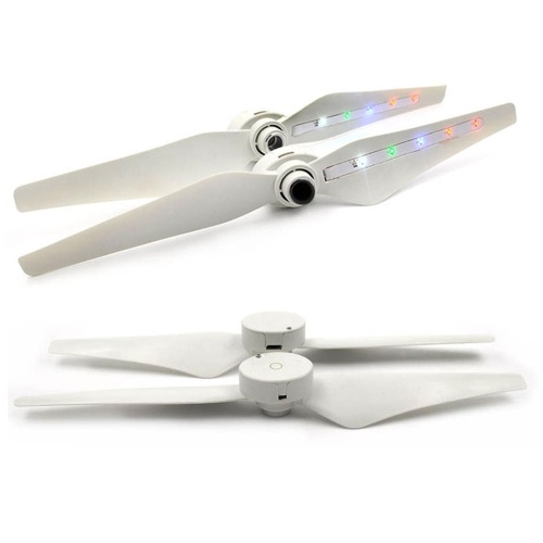 2 Paar LED Blitz Rauscharme Schnellverschluss Propeller Wiederaufladbare CW / CCW Requisiten für DJI Phantom 3 Serie XIAOMI 3DR SOLO XPLORER Drone