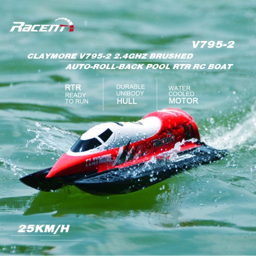 

Оригинал Volantex CLAYMORE V795-2 2,4 Матовый 25 км / ч Высокая скорость автоброска-обратно бассейн РТР RC гребле