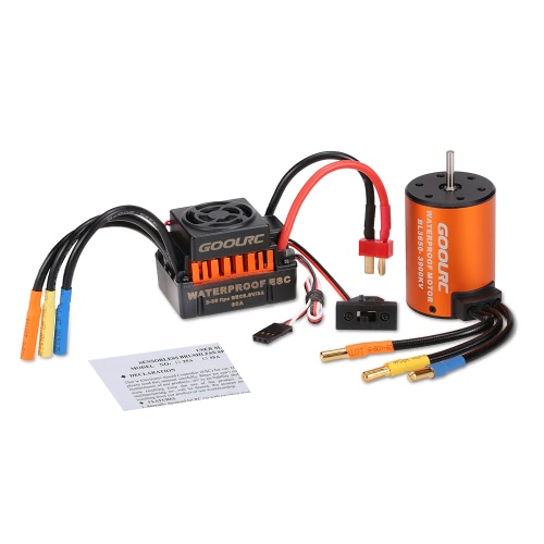 

GoolRC Upgrade Waterproof 3650 3900KV Бесщеточный двигатель с 60A ESC Combo Комплект для 1/10 RC Автомобильный грузовик