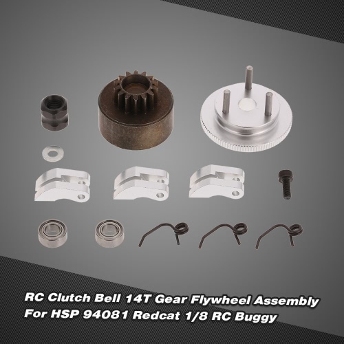 81020 RC Clutch Bell 14T Gear Flywheel Assembly For HSP 94081 Redcat 1/8 RC Buggy от Tomtop.com INT 81020 RC Clutch Bell 14T Gear Flywheel Assembly For HSP 94081 Redcat 1/8 RC Buggy от Tomtop.com INT