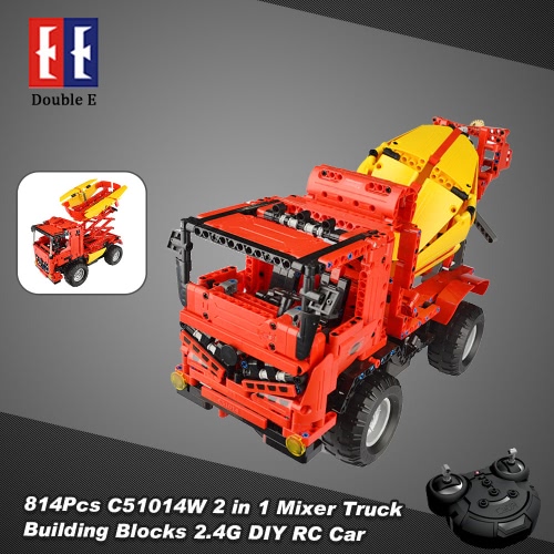 814Pcs Double E C51014W 2 in 1 RC Mixer Truck Building Blocks Kits 2.4G Engineering Model DIY Construction Toys от Tomtop.com INT 814Pcs Double E C51014W 2 in 1 RC Mixer Truck Building Blocks Kits 2.4G Engineering Model DIY Construction Toys от Tomtop.com INT