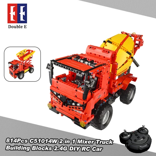 814Pcs Double E C51014W 2 in 1 RC Mixer Truck Building Blocks Kits 2.4G Engineering Model DIY Construction Toys от Tomtop.com INT 814Pcs Double E C51014W 2 in 1 RC Mixer Truck Building Blocks Kits 2.4G Engineering Model DIY Construction Toys от Tomtop.com INT