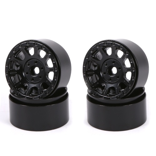 AUSTAR  AX-2018BK 4PCS 62*35mm Aluminum Alloy Wheel Rim for RC Off-road Car Compatible with trx6 KM2 AXI03004 AXI03005