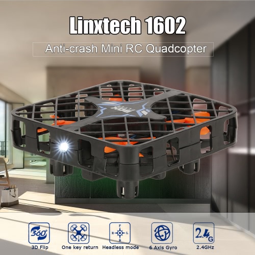 Linxtech 1602 2.4G 6 Axis Gyro 3D Flip Crashworthy Structure Mini RC Quadcopter от Tomtop.com INT Linxtech 1602 2.4G 6 Axis Gyro 3D Flip Crashworthy Structure Mini RC Quadcopter от Tomtop.com INT