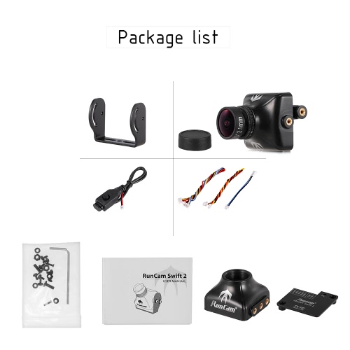 

RunCam Swift 2 2.1mm 1/3" FOV 165 Degree 600TVL PAL Micro FPV Camera