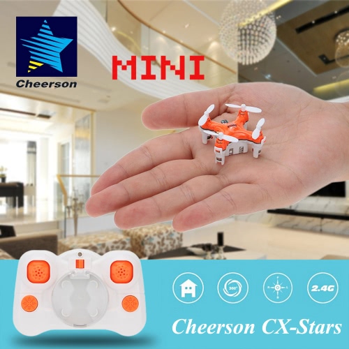 Original Cheerson CX-estrellas Mini 2.4G 4CH eje 6 GIROCOMPÁS RC Quadcopter OVNI aviones no tripulados con 3D gira modo