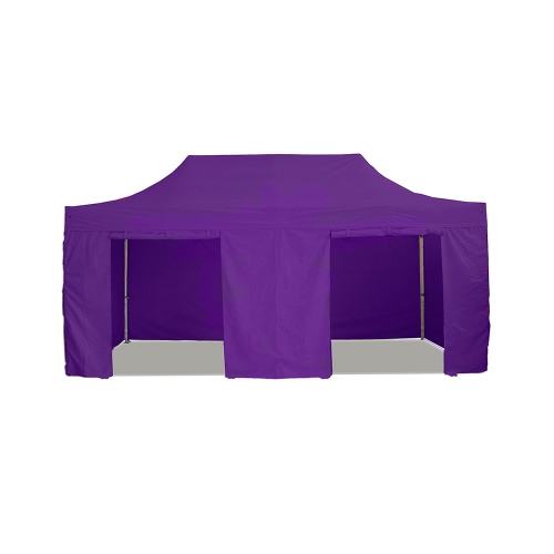 Lot complet bâches latérales 3x6m polyester 380g/m² - 3 pleins + 2 portes