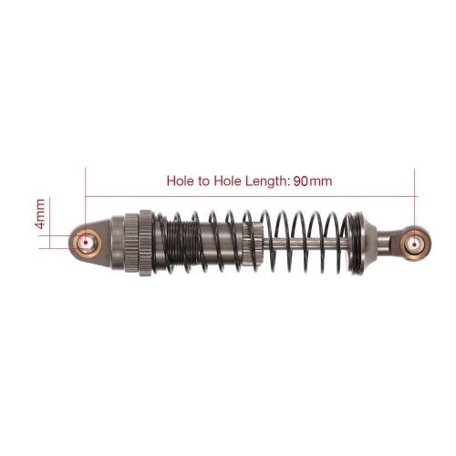 

4pcs RC Car Parts Metal Shock Absorber Damper 100mm for RC4WD Axial SCX10 RC Crawler Car
