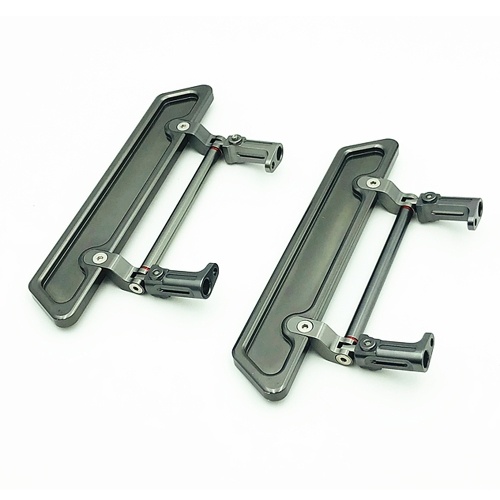 1 Paar Metall Side Pedal Platte Anti-Blockierplatte Einstellbare Seitenschieber