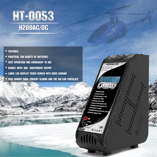 Original HTRC HT-0053 H200AC/DC 200W Professional Balance Charger/Discharger for RC Helicopter Airplane DJI Inspire 1 Phantom 3/4 Series RC Quadcopter