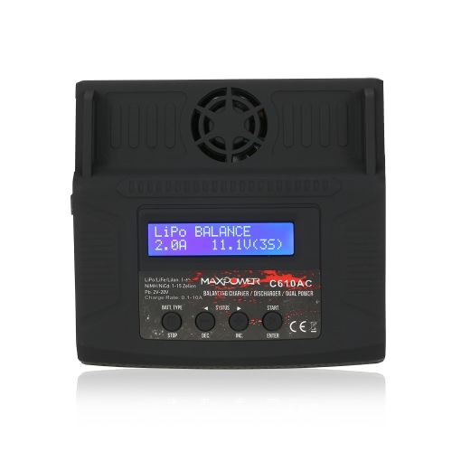 

C610AC 10A / 100W AC / DC Dual Power Rapid Balance Зарядное устройство / Разрядник для LiPo / LiFe / Lilo / NiMH / NiCd / Pd Батареи